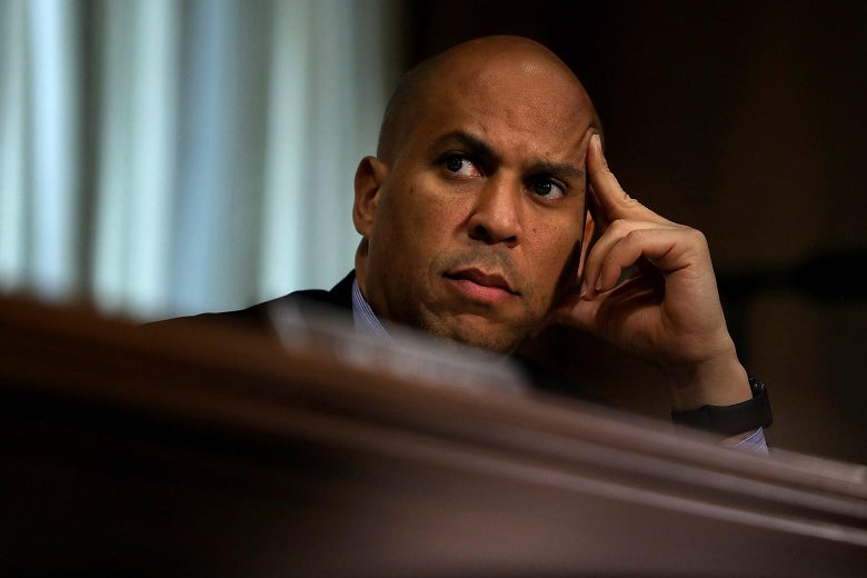 Sen. Cory Booker at a hearing.